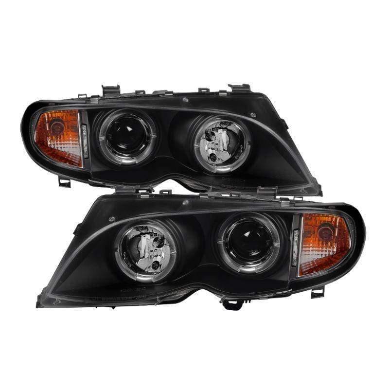 Spyder BMW E46 3-Series 02-05 4DR Projector Headlights 1PC - Black