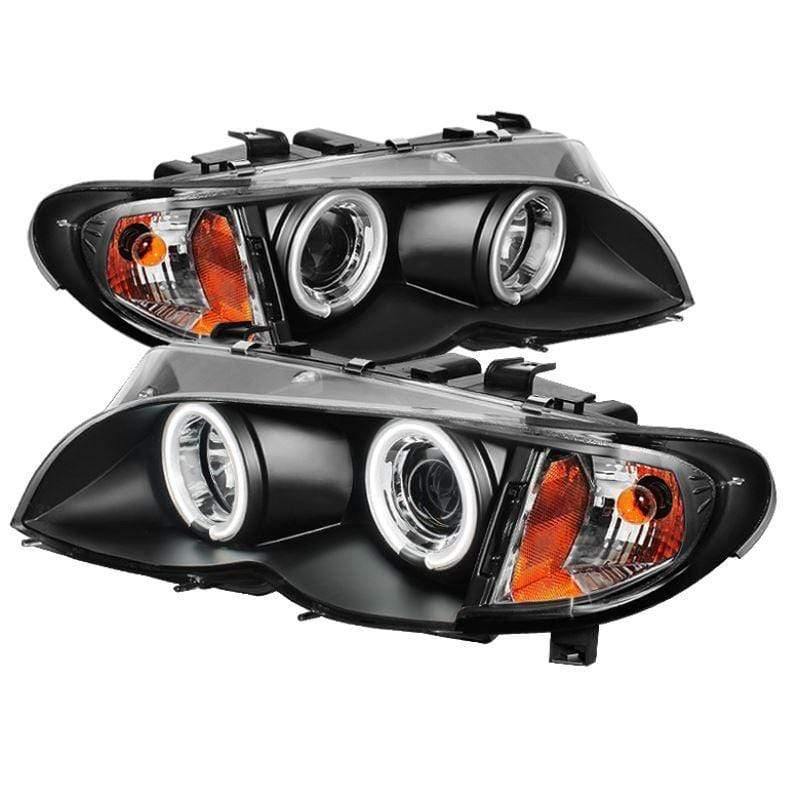 Spyder BMW E46 3-Series 02-05 4DR Projector Headlights 1PC - Black