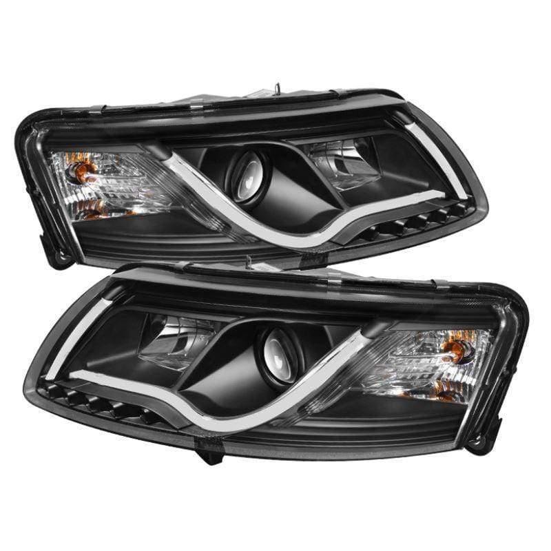 Spyder Audi A6 05-07 Projector Headlights DRL - Black