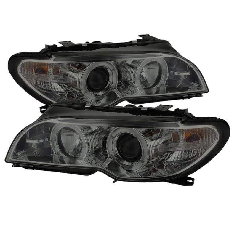 Spyder BMW E46 3-Series 04-06 2 DR Projector Headlight - Smoke