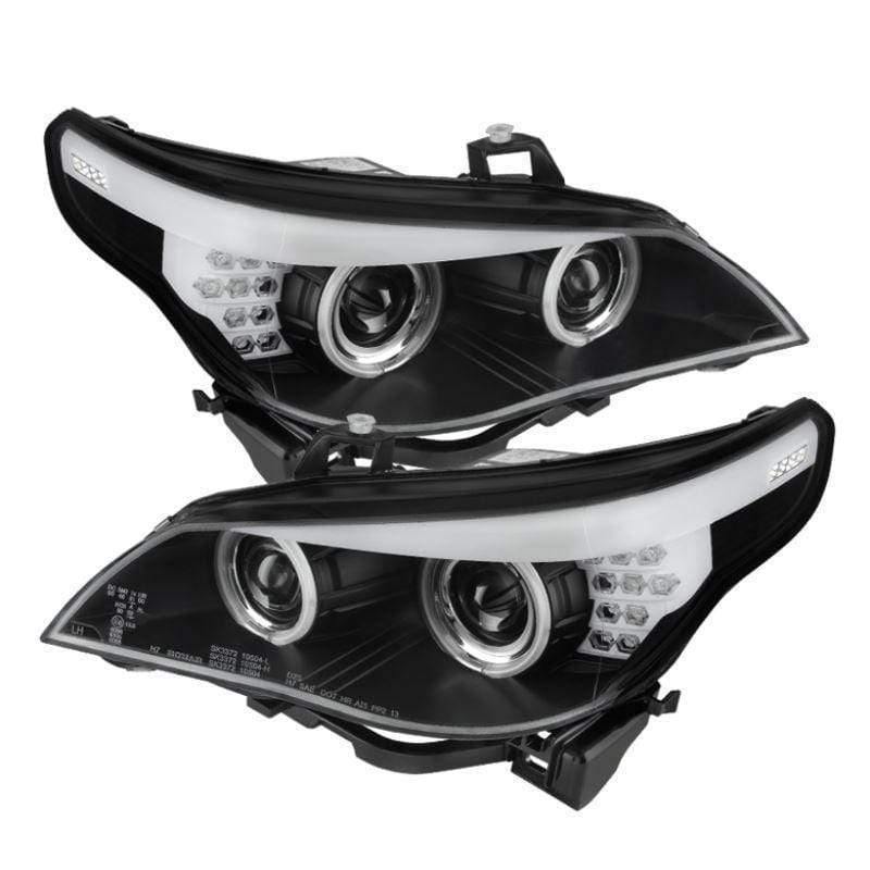 Spyder BMW E60 5-Series 04-07 Projector Headlights - Black