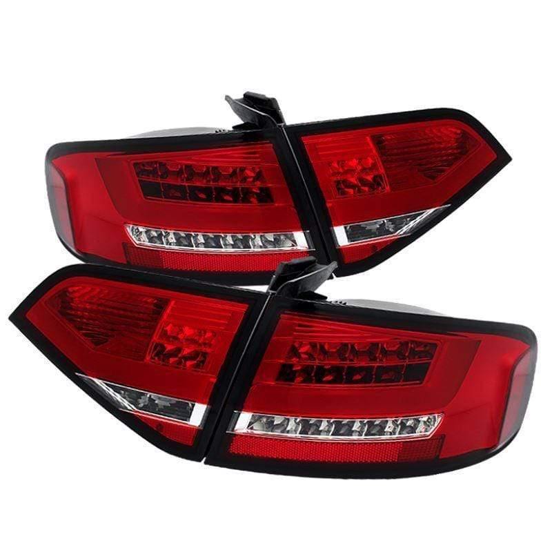 Spyder Audi A4 09-12 4Dr LED Tail Lights - Red Clear