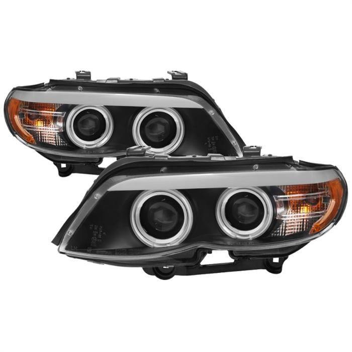 Spyder BMW X5 E53 2004-2006 Dual Projector Headlights LED - Black