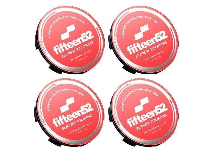 fifteen52 Super Touring Center Cap Set - Red/Chrome