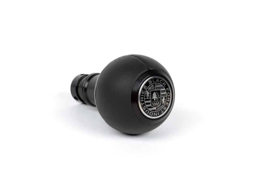BFI GS2 Heavy Weight Shift Knob - Black Nappa Leather - Black Anodized (981 / 991 Porsche Fitment)
