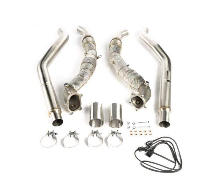 CTS Turbo - AUDI C7/C7.5 S6/S7/RS7 4.0T Cast Downpipe Set With High Flow Cats
