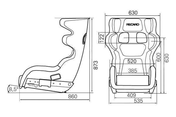Recaro Flexible Seat Adaptor for P 1300 GT