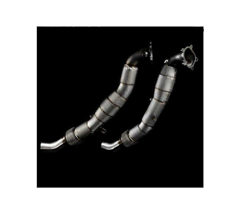 CTS Turbo - AUDI C7/C7.5 S6/S7/RS7 4.0T Cast Downpipe Set With High Flow Cats