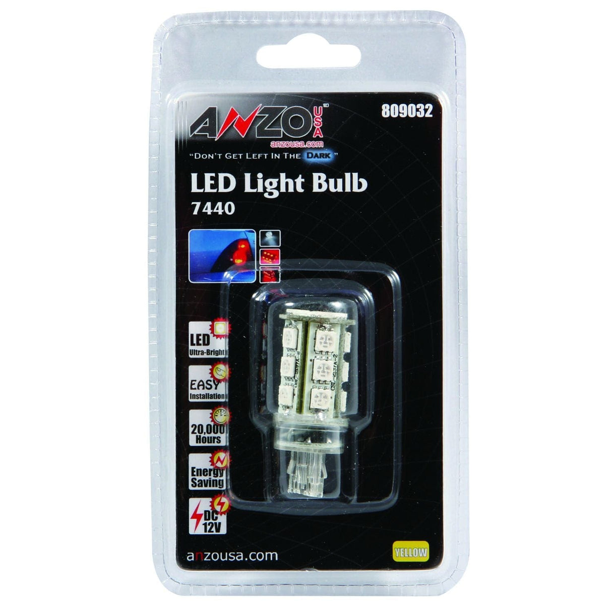ANZO LED Bulbs Universal 7443/7440 Amber