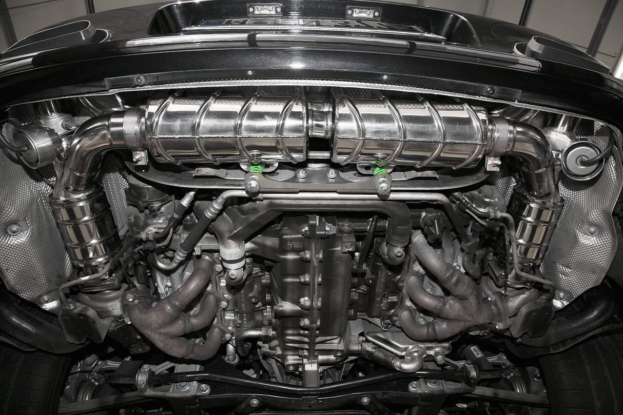 Porsche 997 Turbo/Turbo S/GT2/GT2 - RS Complete Valved Exhaust & 200 Cell Sport Cats (with CES-3 Remote) with Ceramic Coated End Pipes