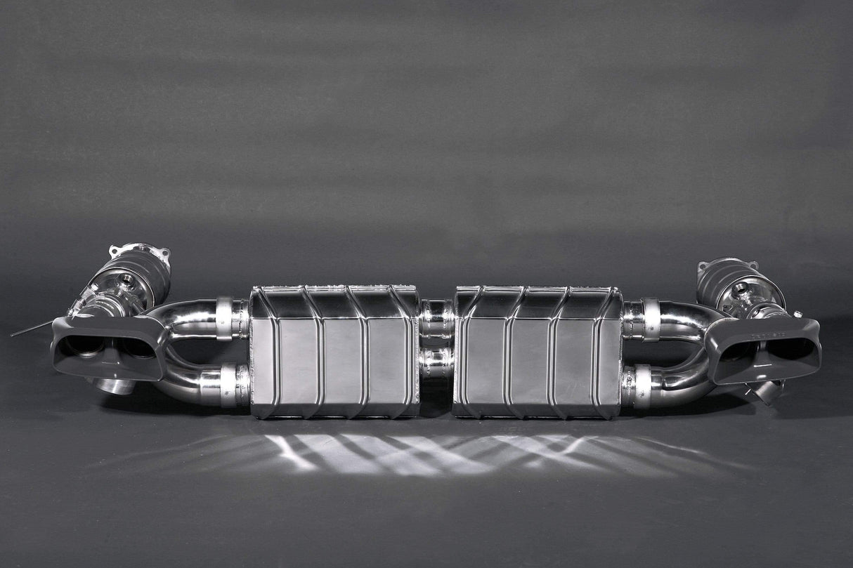 Porsche 997 Turbo/Turbo S/GT2/GT2 - RS Complete Valved Exhaust & 200 Cell Sport Cats (with CES-3 Remote) with Ceramic Coated End Pipes
