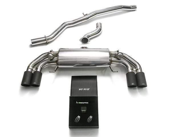 ARMYTRIX Stainless Steel Valvetronic Catback Exhaust System Quad Carbon Tips Audi S1 8X 2.0L Turbo 15+
