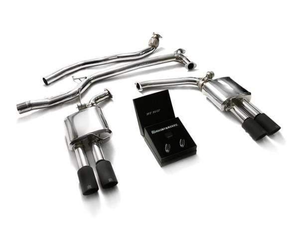 ARMYTRIX Stainless Steel Valvetronic Catback Exhaust System Quad Carbon Tips Audi A4 | A5 B8 08-17