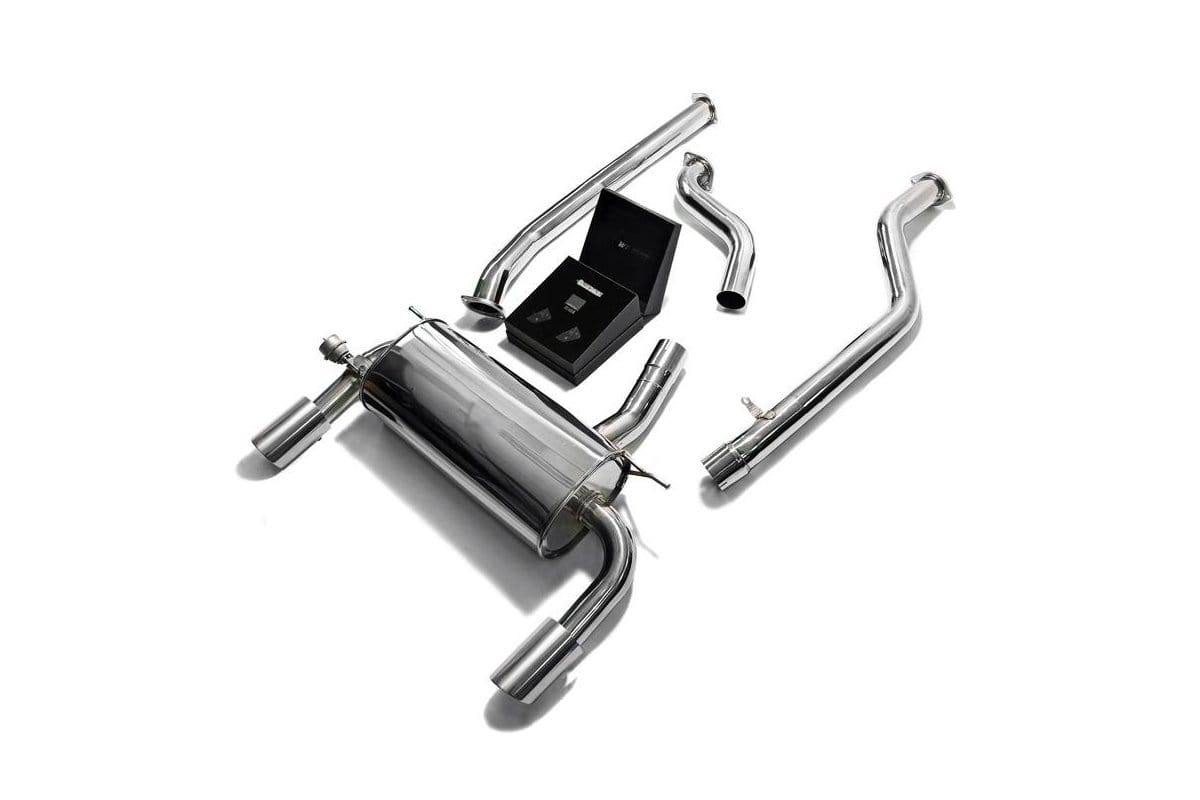 ARMYTRIX Stainless Steel Valvetronic Catback Exhaust System Dual Chrome Silver Tips BMW F34 320GT| 330GT 2.0 Turbo F34 17+