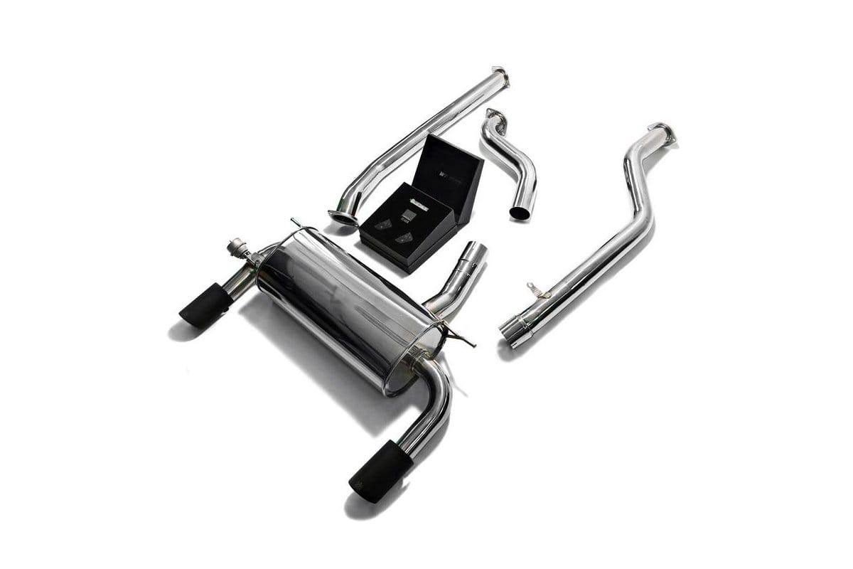 ARMYTRIX Stainless Steel Valvetronic Catback Exhaust System Dual Matte Black Tips BMW F34 320GT | 330GT 2.0 Turbo F34 17+