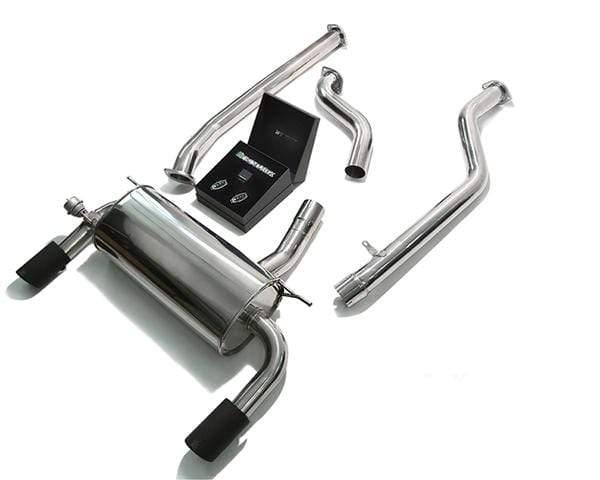 ARMYTRIX Stainless Steel Valvetronic Catback Exhaust System Dual Blue Coated Tips BMW 3-Series | 4-Series F3x 17+