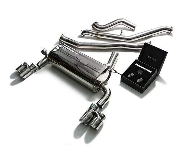 ARMYTRIX Stainless Steel Valvetronic Catback Exhaust Quad Matte Black Tips BMW 320i | 328i GT F34 13-15