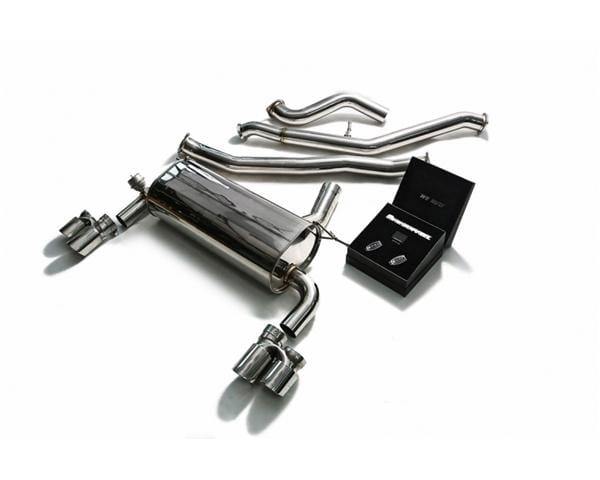 ARMYTRIX Stainless Steel Valvetronic Catback Exhaust System Quad Matte Black Tips 3-Series | 4-Series F3x 12-15