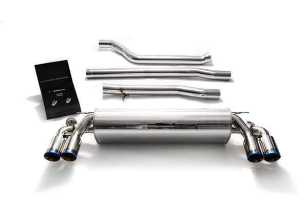 ARMYTRIX Stainless Steel Valvetronic Catback Exhaust System Quad Blue Coated Tips BMW 520i | 530i G3X 17-18
