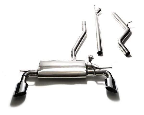 ARMYTRIX Stainless Steel Valvetronic Catback Exhaust System Dual Chrome Silver Tips Mercedes Benz A-Class W176 2WD 13-15