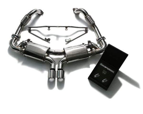 ARMYTRIX Stainless Steel Valvetronic Exhaust System Dual Chrome Silver Tips Porsche 981 Boxster | Cayman 13-16