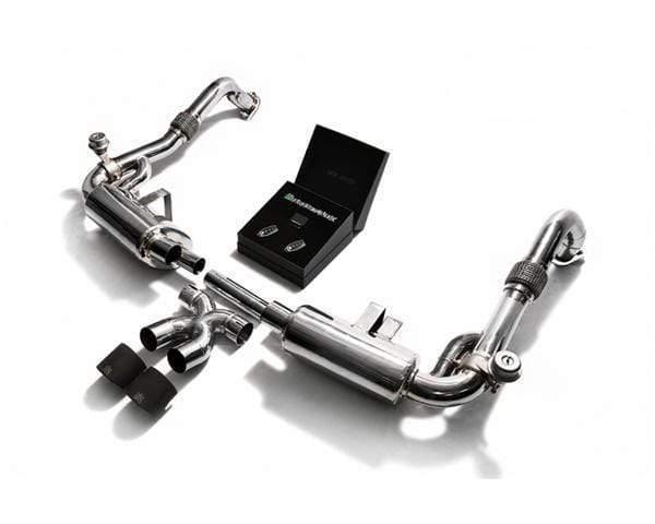 ARMYTRIX Stainless Steel Valvetronic Exhaust System Dual Matte Black Porsche 718 Boxster | Cayman 17-18
