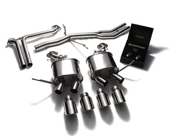 ARMYTRIX Stainless Steel Valvetronic Exhaust System Quad Matte Black Tips Porsche Macan 2.0T 15+