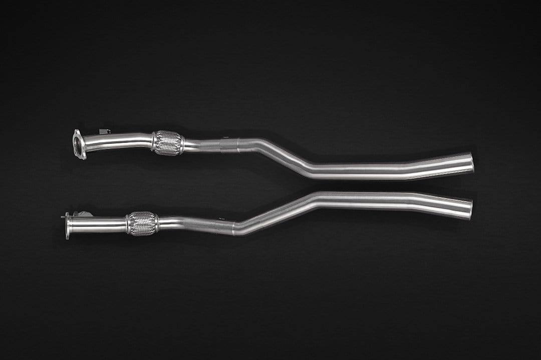 Audi RS4 (B9) & RS5 Sportback Valved Exhaust System, Mid Pipes, Carbon Tips (w. CES-3)
