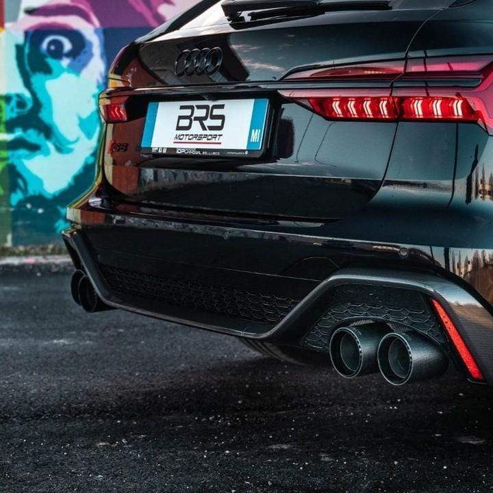 Capristo Valved Exhaust with Carbon Fiber Tips (E2P) | Audi RS6/RS7 C8