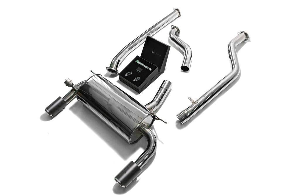 ARMYTRIX Stainless Steel Valvetronic Catback Exhaust System Dual Carbon Tips BMW F34 320GT | 330GT 2.0 Turbo F34 17+