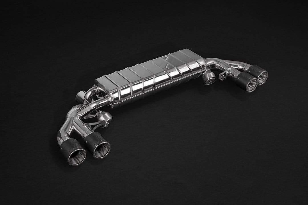 BMW M5 (F90) Valved Exhaust System, Mid-Pipes, & CES-3 Remote Kit with Carbon Fiber Tips