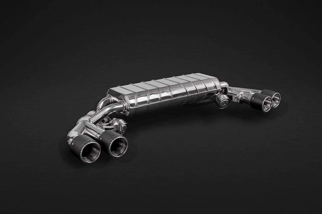 BMW M5 (F90) Valved Exhaust System, Mid-Pipes, & CES-3 Remote Kit with Carbon Fiber Tips