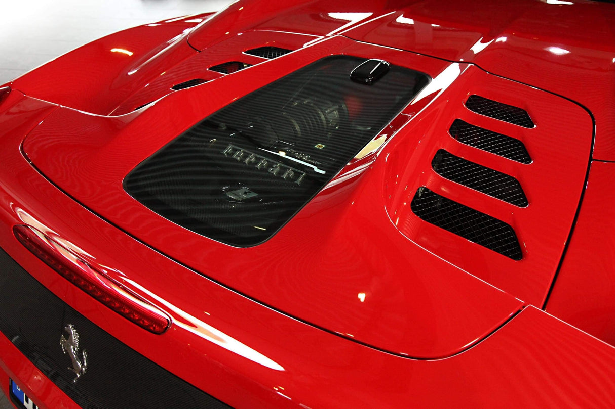 Ferrari 458 Carbon and Glass Bonnet - Primed Top/Clear Bottom (Spider/Aperta ONLY)