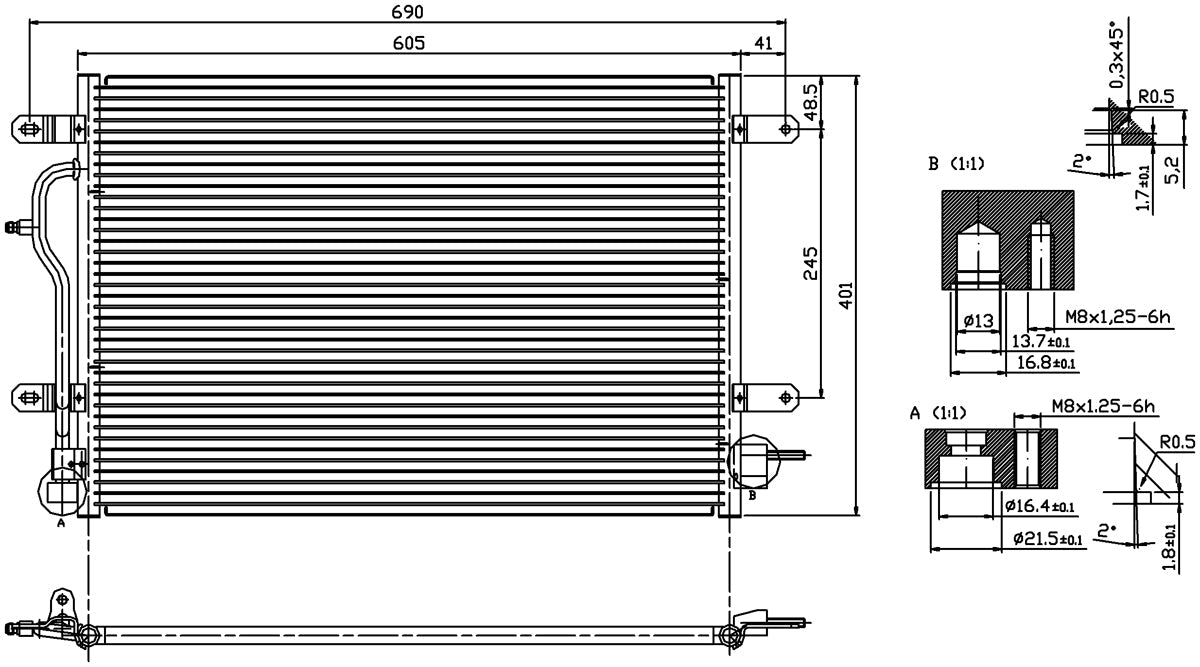 Air Conditioning Condenser - VW/Audi