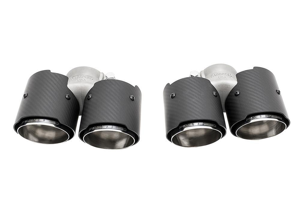 Fabspeed Deluxe Quad Style Tips (Carbon Fiber) - Porsche 997.2 Carrera