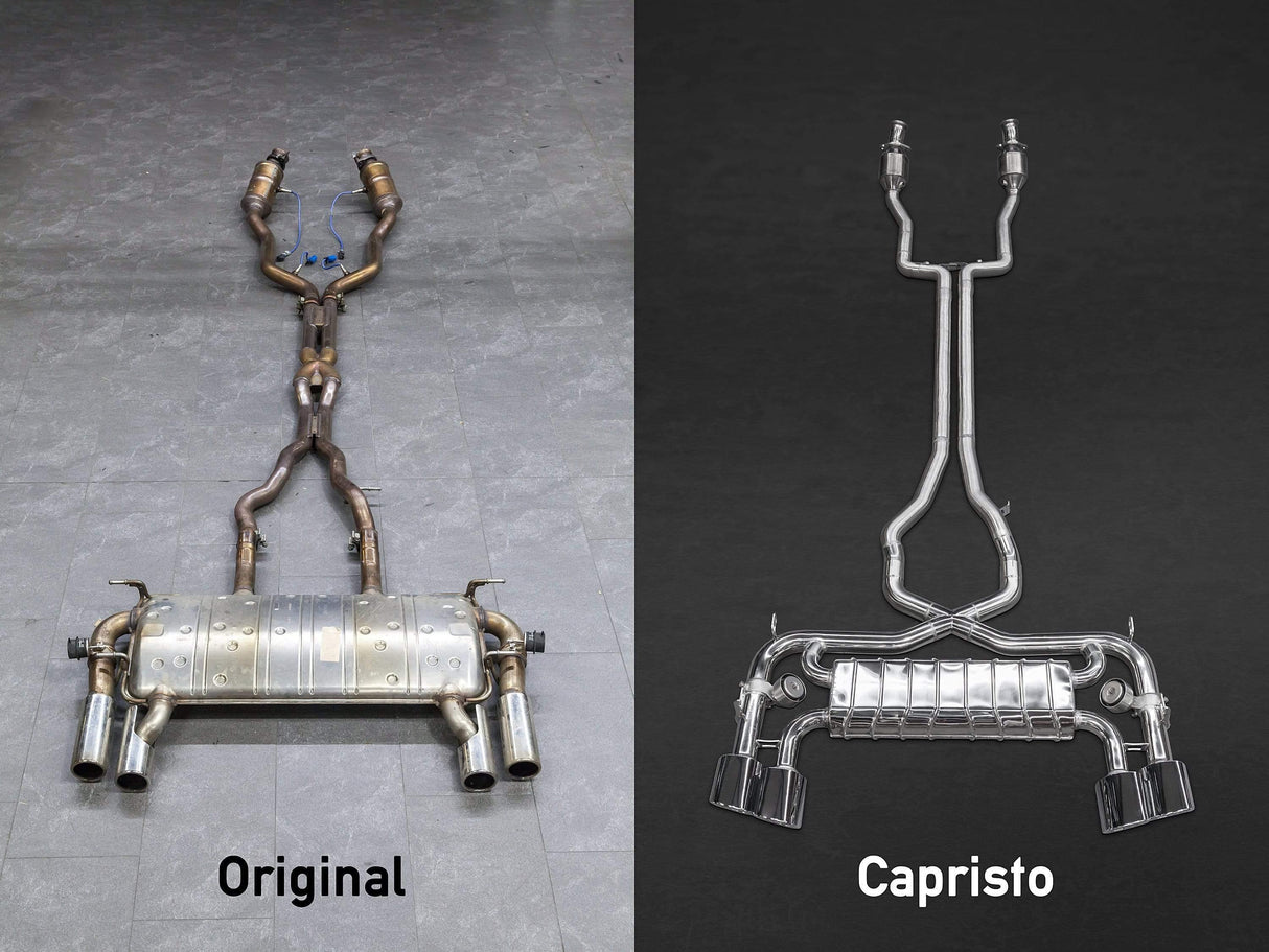 Jaguar F-Type V8 S - Valved Exhaust, Sports Cats (100 Cell), & X-Pipe (Incl. Remote)