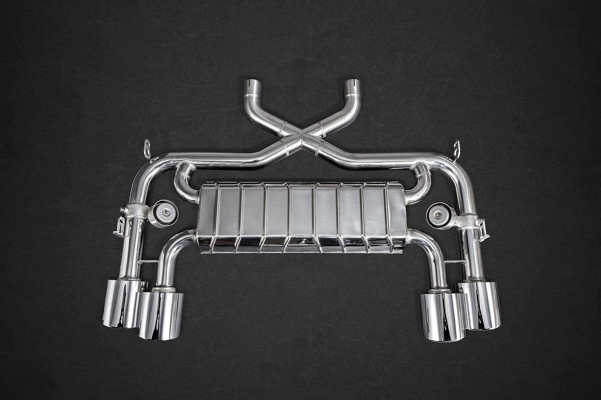 Jaguar F-Type V8 S - Valved Exhaust, Sports Cats (100 Cell), & X-Pipe (Incl. Remote)