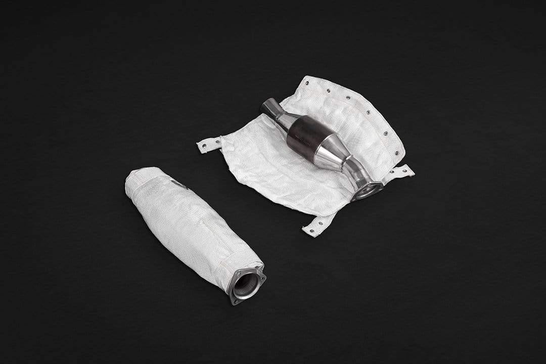 Ferrari 430 Scuderia Valved Exhaust System, 200 Cell Cats, and Heat Shields