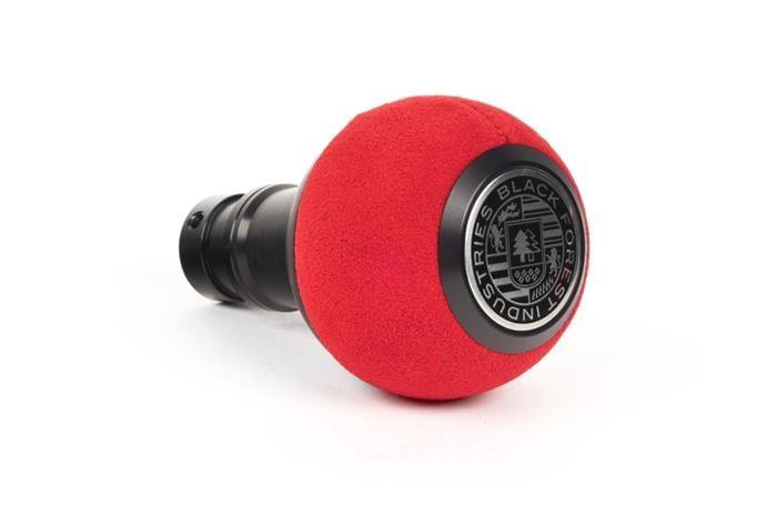 BFI Heavy Weight Shift Knob SCHWARZ - Red Alcantara (VW/Audi Manual Fitment)
