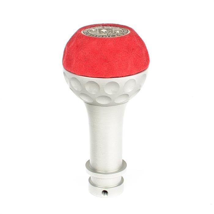 BFI Heavy Weight Shift Knob - Golf Ball - Red Alcantara (VW/Audi Fitment)