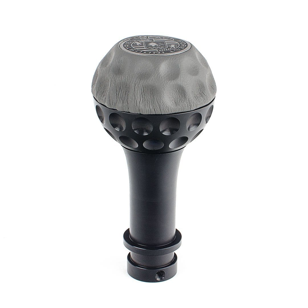 BFI GSB Heavy Weight Shift Knob - Graphite Gray Nappa Leather - Black Anodized (VW/Audi Fitment)