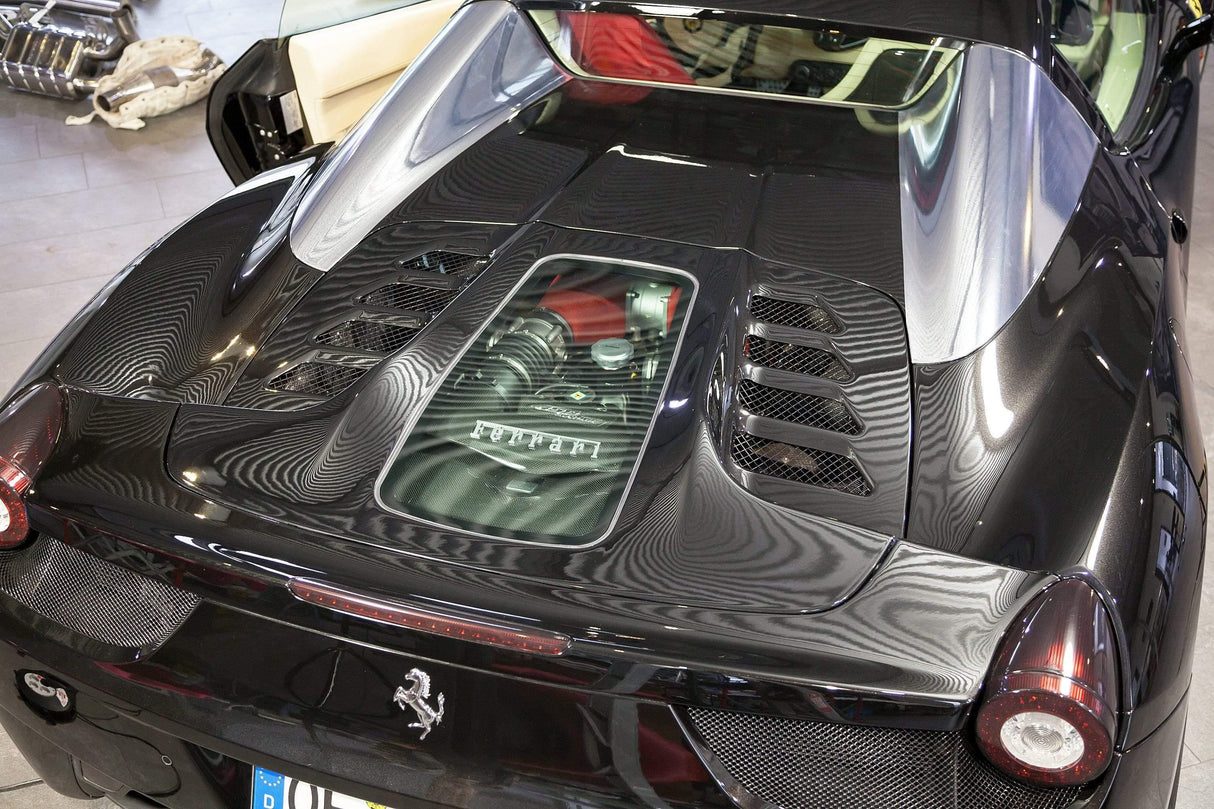 Ferrari 458 Carbon and Glass Bonnet - Primed Top/Clear Bottom (Spider/Aperta ONLY)