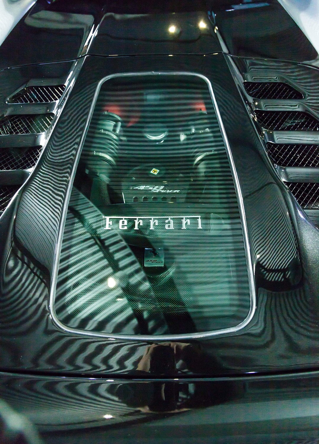 Ferrari 458 Carbon and Glass Bonnet - Primed Top/Clear Bottom (Spider/Aperta ONLY)
