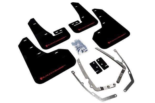 Rallyarmor 2015+ MKVII VW Golf R Mud Flaps Red Logo