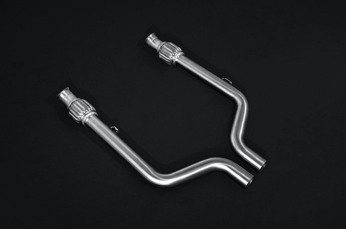 Mercedes E43AMG & E400 (A/C238) Valved Catback System, Mid Pipes, with CES-3