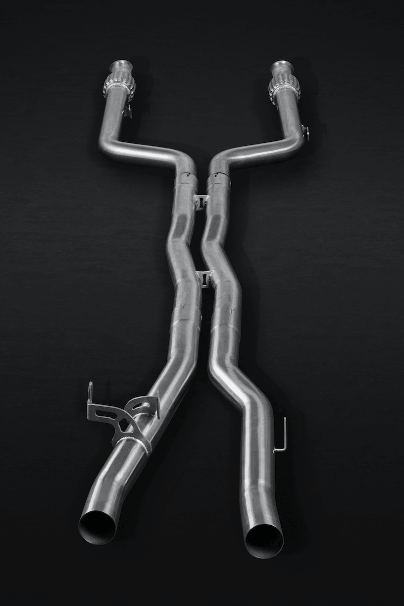 Mercedes E43AMG & E400 (A/C238) Valved Catback System, Mid Pipes, with CES-3