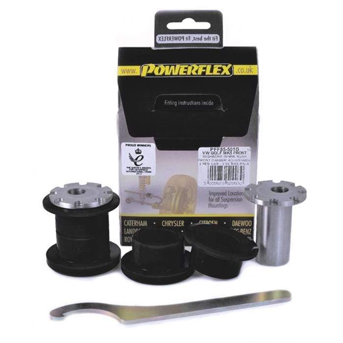 Powerflex Black Adjustable Front Control Arm Front Bushings - Mk5/Mk6 VW | 8P/Mk2 Audi