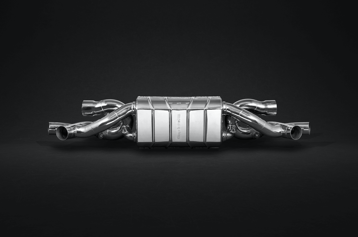 Porsche 991 and 991.2 Turbo/Turbo S - Valved Exhaust Muffler (with CES-3 Remote)