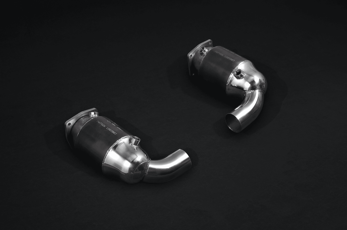 Porsche 991 and 991.2 Turbo/Turbo S - 200 Cell Sport Cats (for use with OEM or CAPRISTO ECE Muffler)