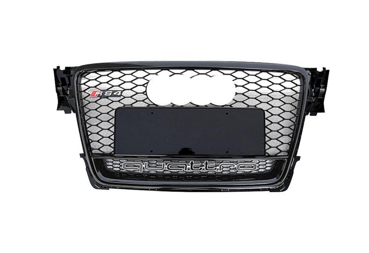 AUDI RS4 STYLE HONEYCOMB QUATTRO FRONT GRILLE | (2008-2012) B8 A4/S4